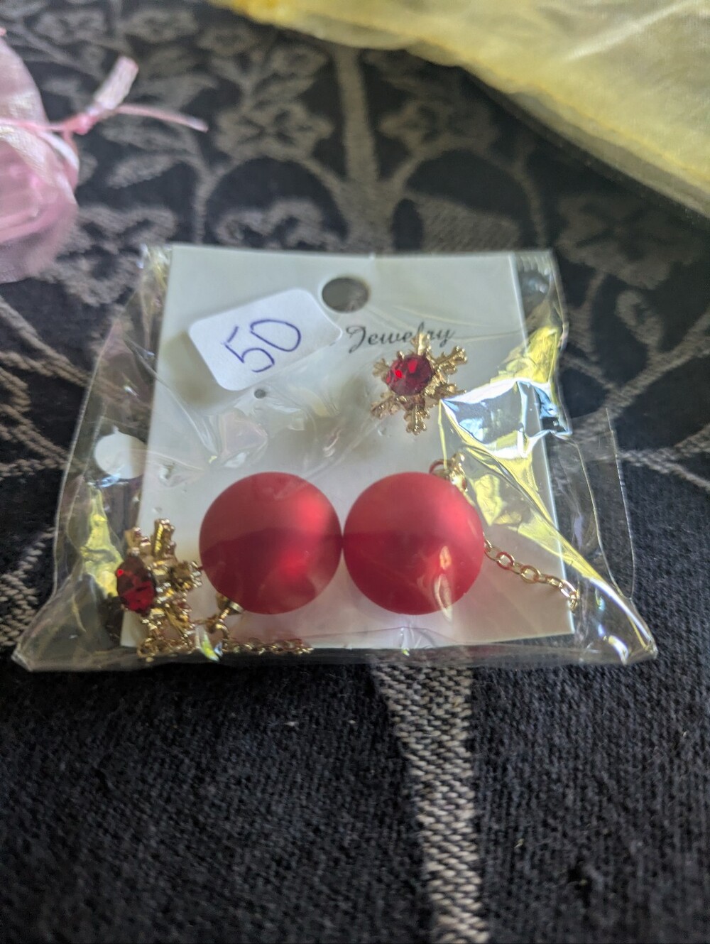 50. NWT Dangly Ball Holiday Earrings ($10/3for$25/Free With $50 Purchase